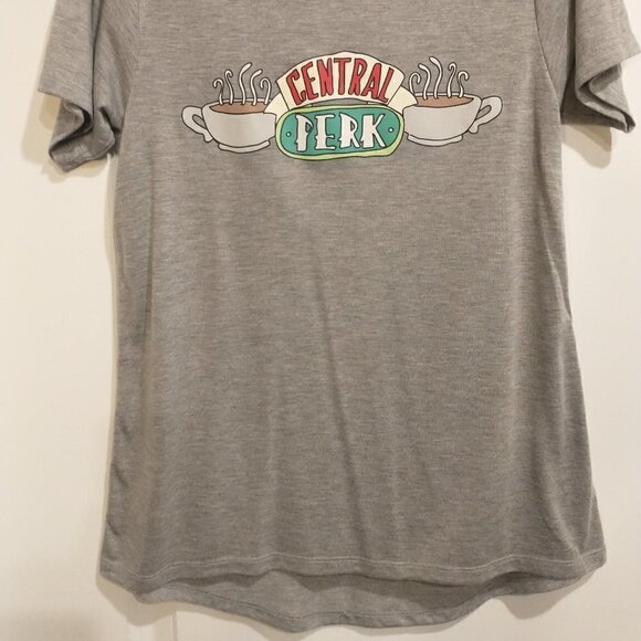 Friends TV T Shirt Central Perk Women's Medium Gray Short Sleeve Tee Top Shirt - Picture 10 of 10